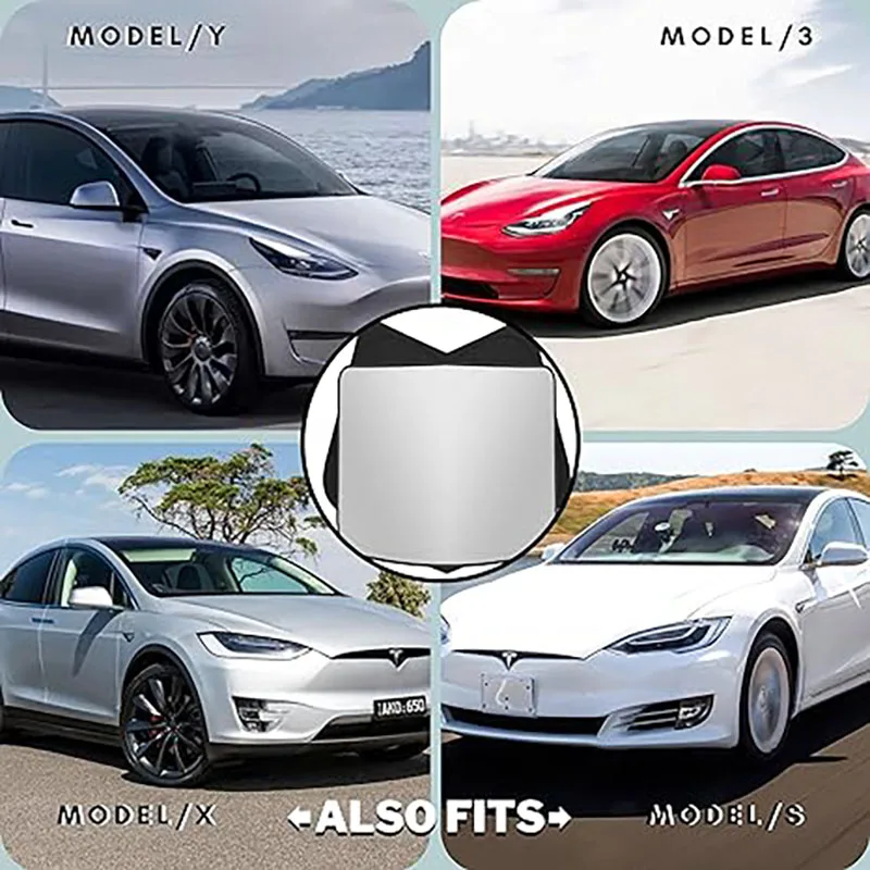 Visor pelindung UV kaca depan mobil, pelindung kaca depan mobil untuk Tesla Model 3 Y X S