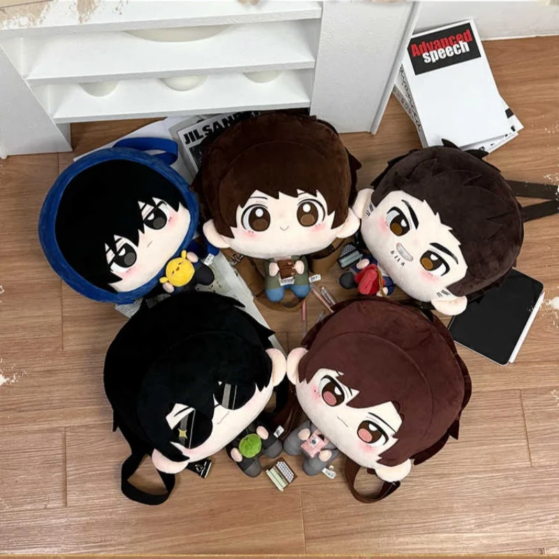 In Stock Dmbj Genuine Licensed 40cm Big Head Doll Plush Backpack Tomb Raider Adventure Team Stuffed Bag For Daily Travel Fans