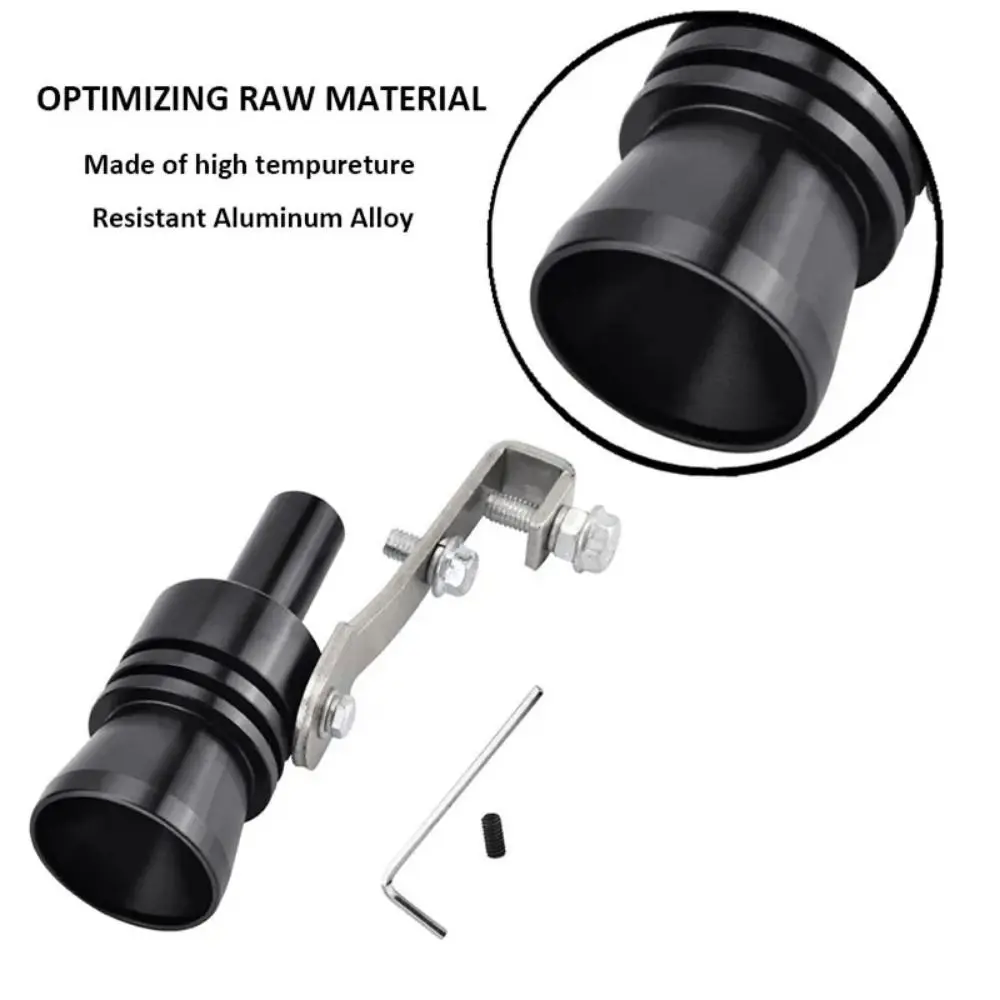 1 قطعة اكسسوارات السيارات الجديدة الصوت صافرة مركبة تجديد العالمي الصوت محاكي S/M/L/XL العادم الأنابيب الخمار جهاز السيارة