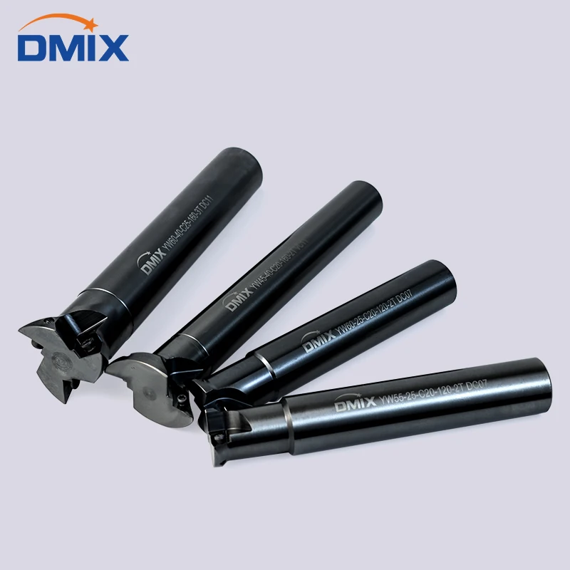 DMIX YW45 YW55 YW60 تتوافق قاطعة المطحنة أداة عرقوب T الحز مقبض مستقيم YW درجة الداخلية الخامس فتحة حامل مطحنة نهاية #6