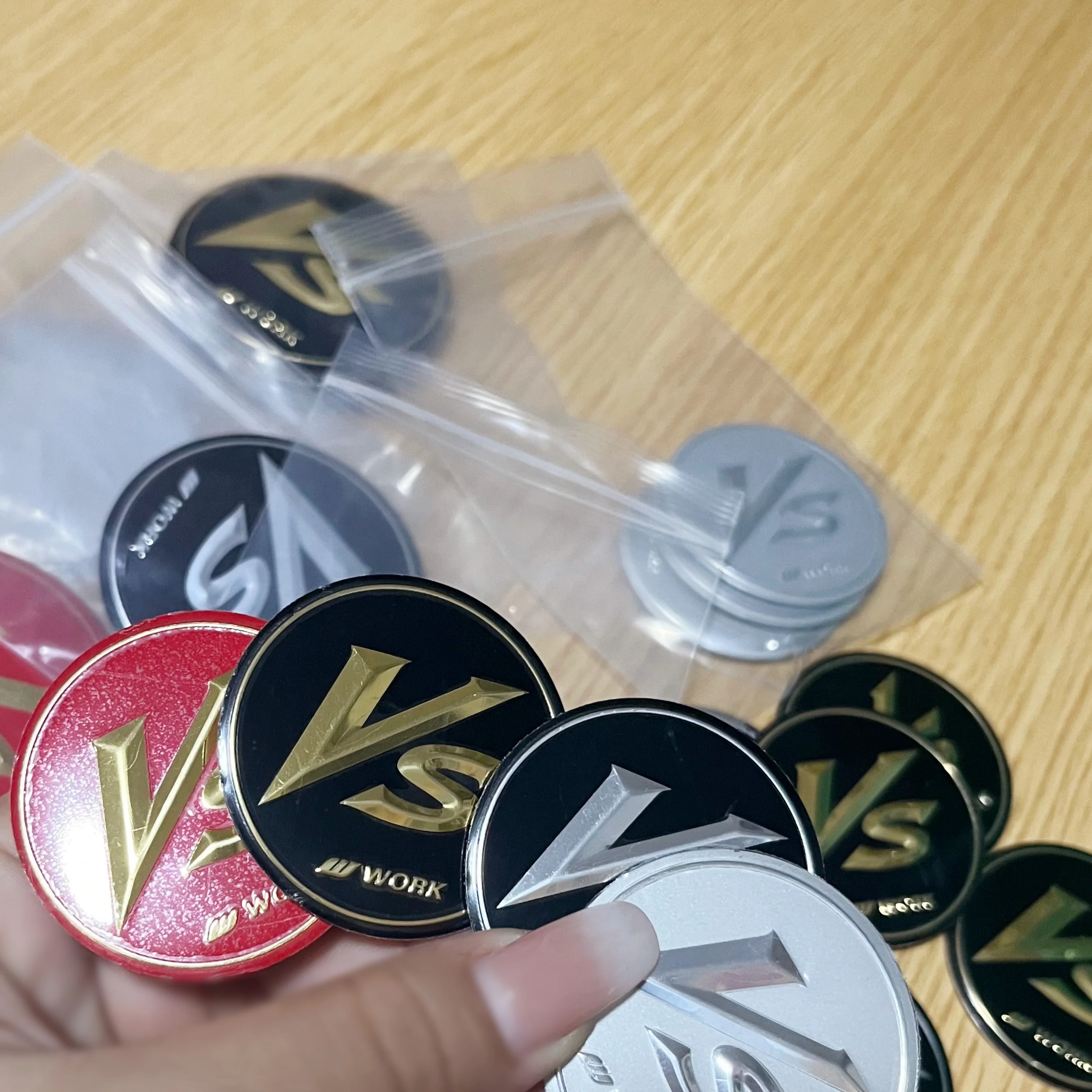 

4pcs/Set 3D 45mm 56mm VS W WORK Logo Sticker For Car Wheel Center Caps Emblem Rim Hub Cover Badge Decoration Styling Accessories