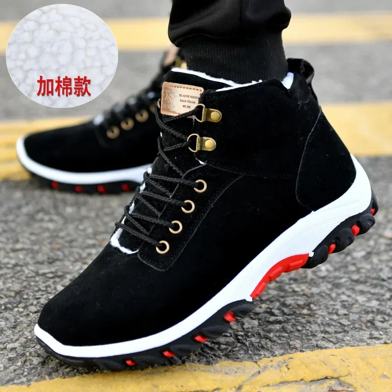 

New Men Winter Snow Boots For Waterproof Leather Sneakers Super Warm Men's Boots Outdoor Male Hiking Boots Work Shoes