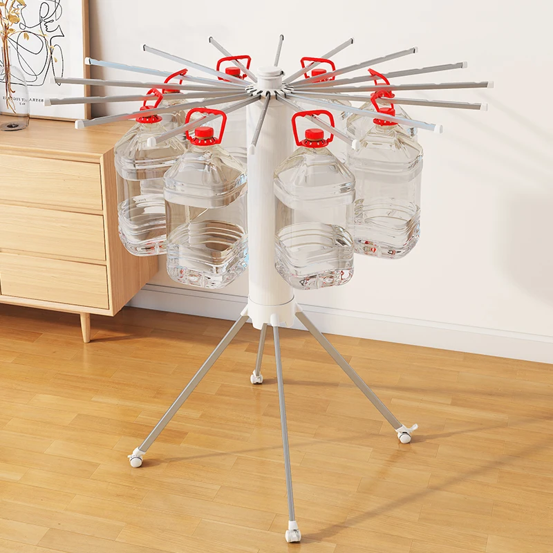 Floor Standing High Quality Fashion Space Saving 2 Layers Free Installed Aluminum Alloy Octopus Drying Clothes Racks