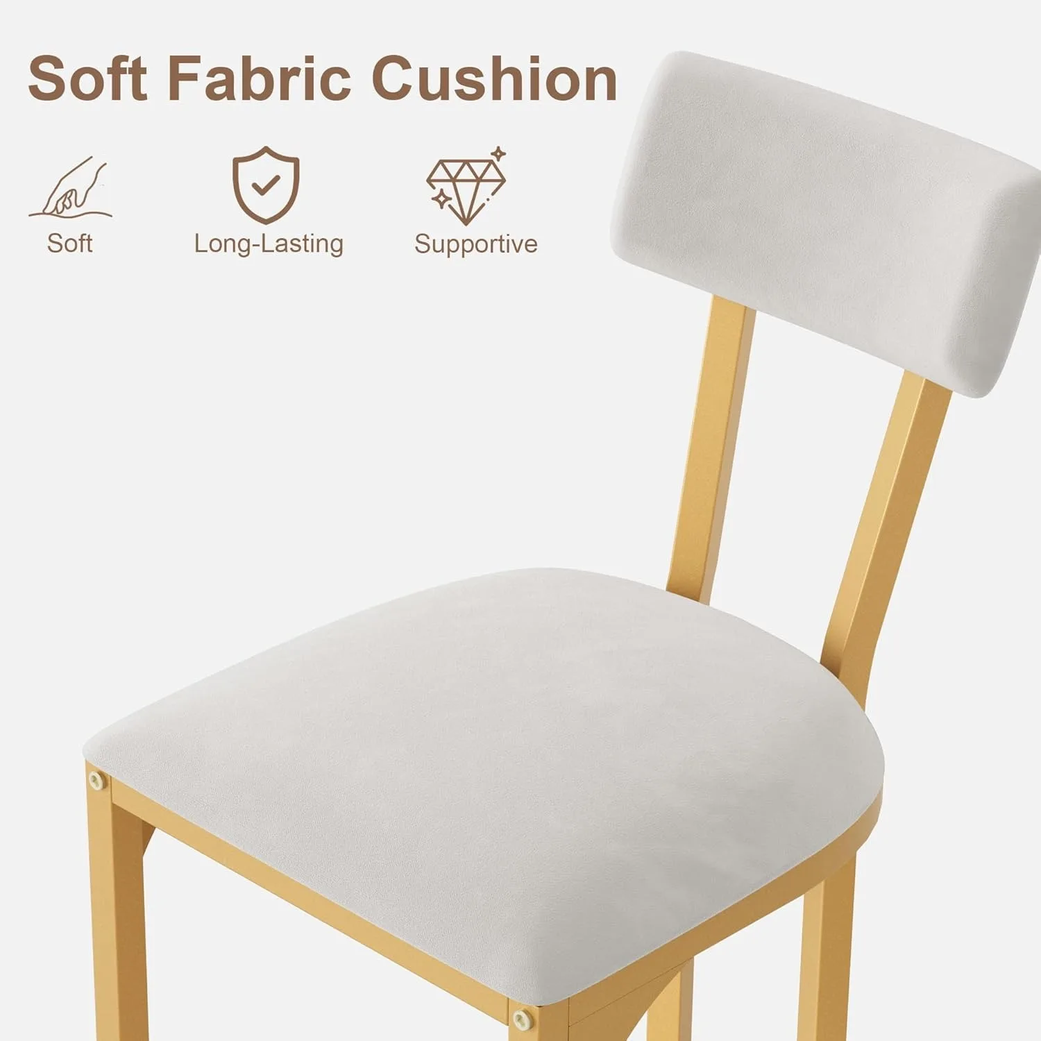 طقم كراسي بار مكون من قطعتين، مقاعد بار طويلة حديثة مع ظهر لطاولة المطبخ، وكراسي جزيرة لطاولة الطعام