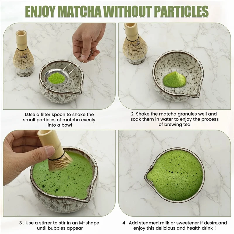 

FYBL- Набор венчиков Matcha, 6 шт., элегантный набор японских чайных чашек, кухонные гаджеты, в комплект входит держатель для венчика для дома