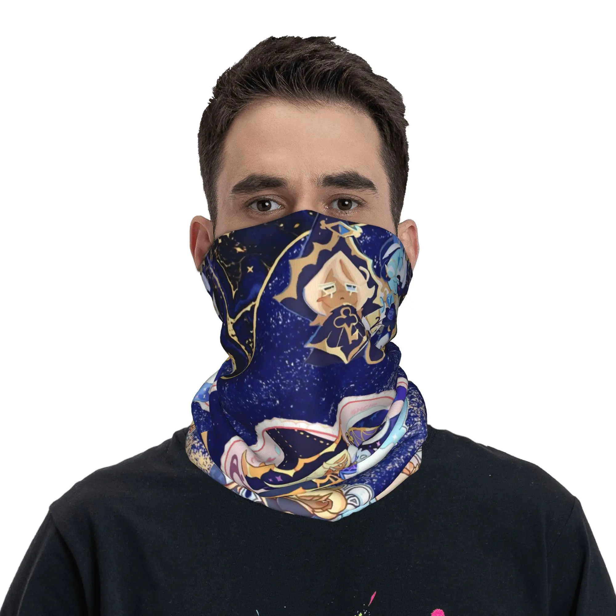 

Shadow Milk Cookie Pure Vanilla Cookie Bandana Neck Cover Printed Cookie Run Kingdom Balaclavas Face Mask Scarf for Men Women