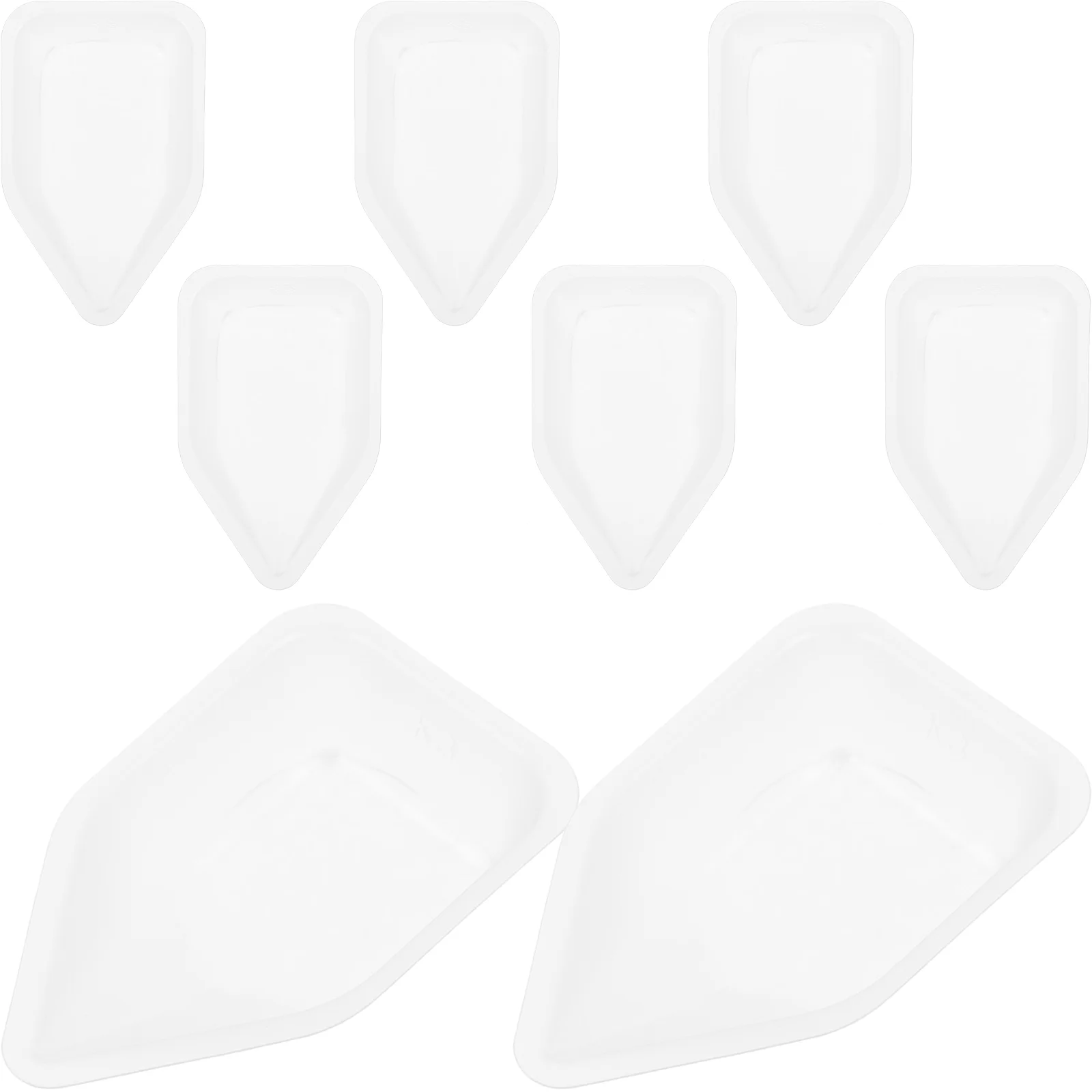 

10 Pcs Weighing Ship Dishes for Powder Reusable Tray Square Plates Plastic Laboratory Pans