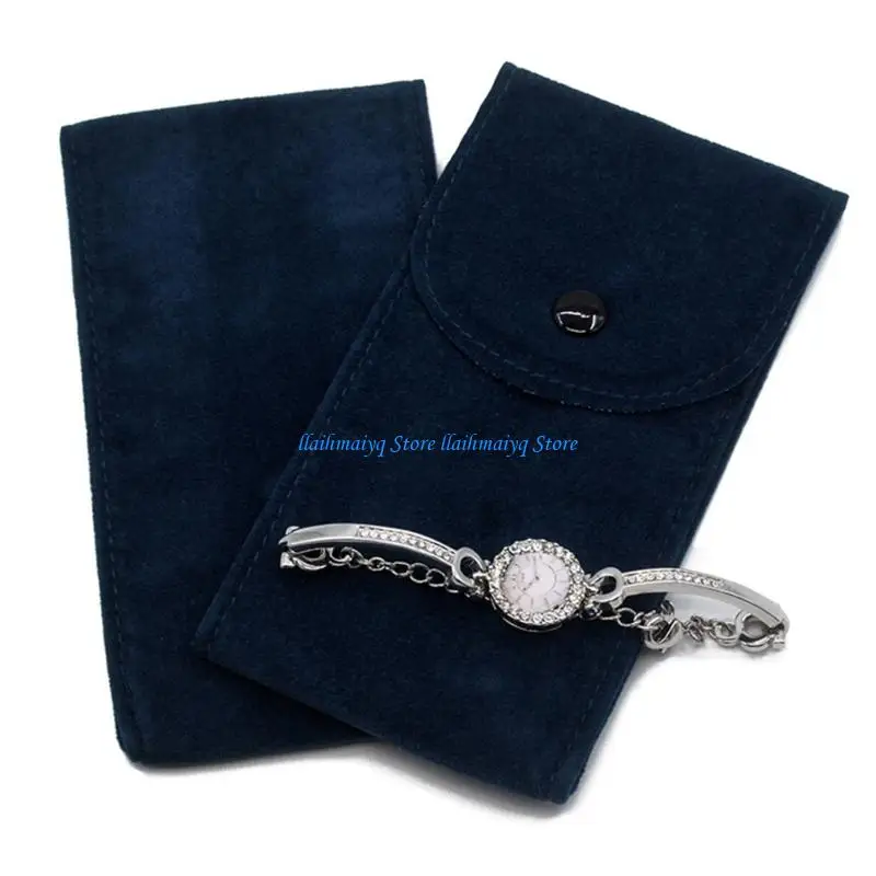 573B 2 Piece Watch Protector Set Scratch Resistant Fabric And Pad For Safe Storage Travel