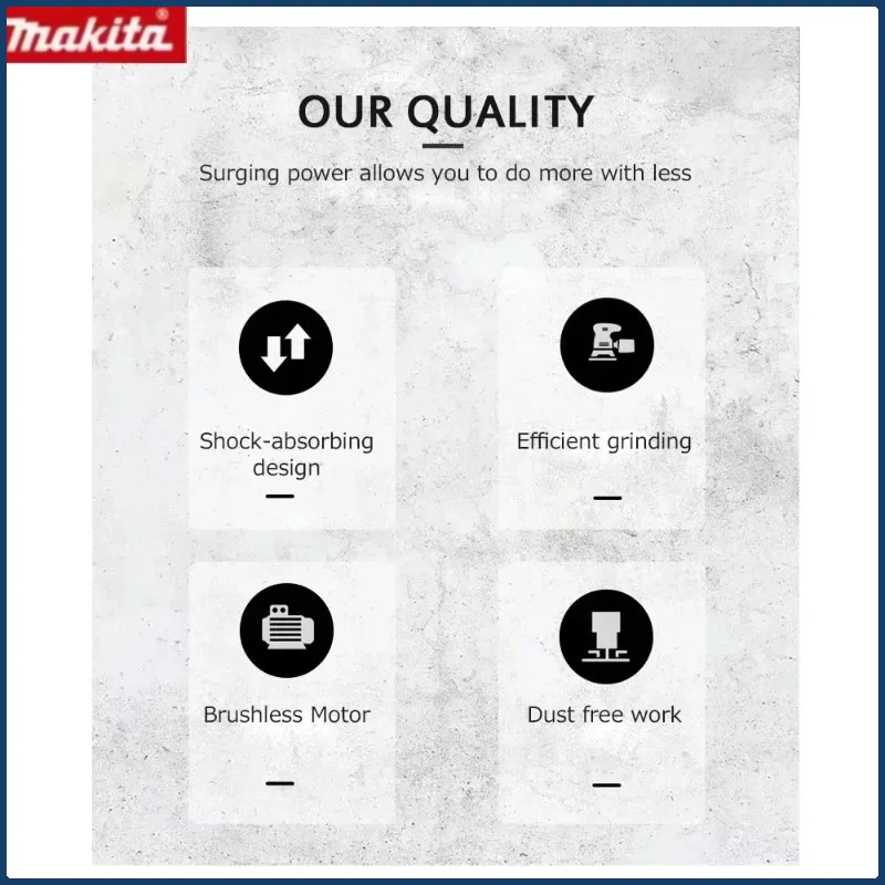 Makita Cordless Random Orbit Sander Professional Lithium-Ion Polishing Machine Brushless Speed Control For Makita Battery