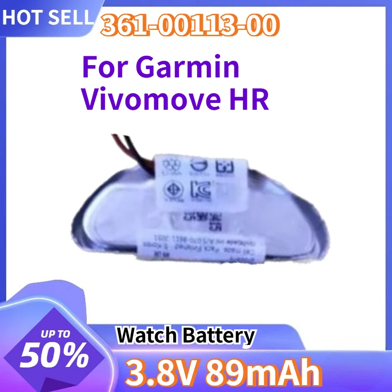 

Watch Battery 361-00113-00 3.8V 89mAh for Garmin Vivomove HR 100% New High Quality Battery