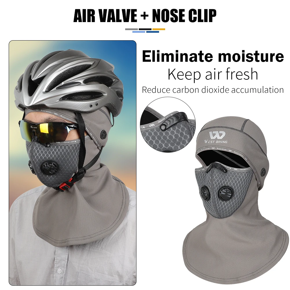 WEST BIKING Winter Thermal Balaclava For Cycling Ski Beanies Mask Sets Fleece Windproof Motorcycle MTB Helmet Cap Cycling Scarf