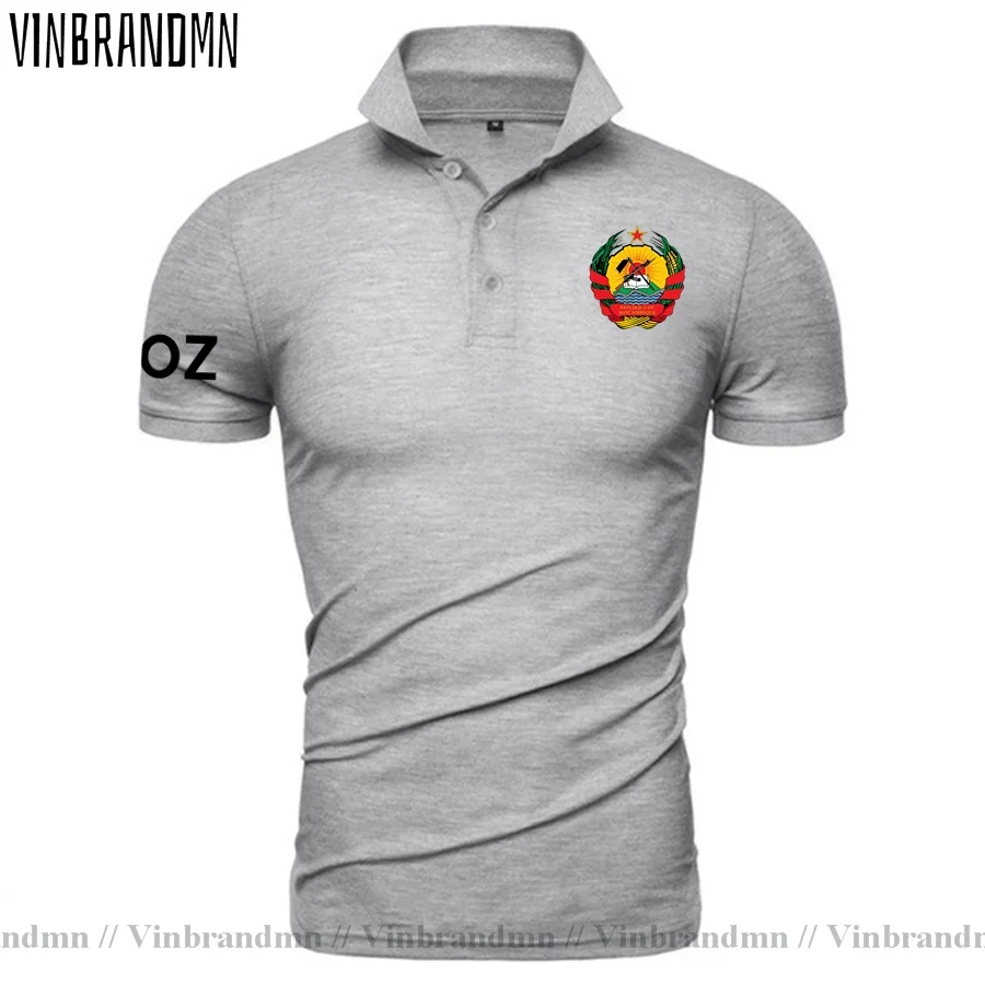 Mozambique Polo Shirts Men Short Sleeve Classic Brands Printed for Country Cotton Hipster Shirt Nation Team Flags Mozambican MOZ