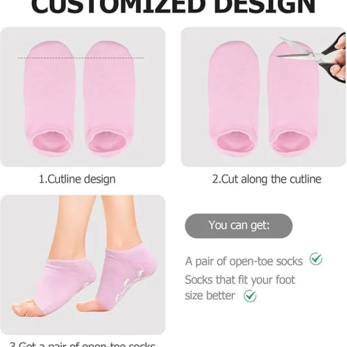 SPA gel foot mask foot care foot mask cover gel socks essential oil moisturizing socks moisturizing improves dryness&cracking