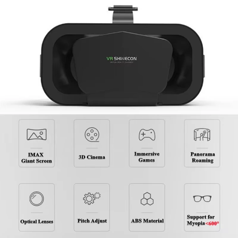 G10 IMAX pantalla gigante gafas VR gafas de realidad Virtual Google caja de cartón casco VR para 4,7-7 "control de juego de soporte para teléfono