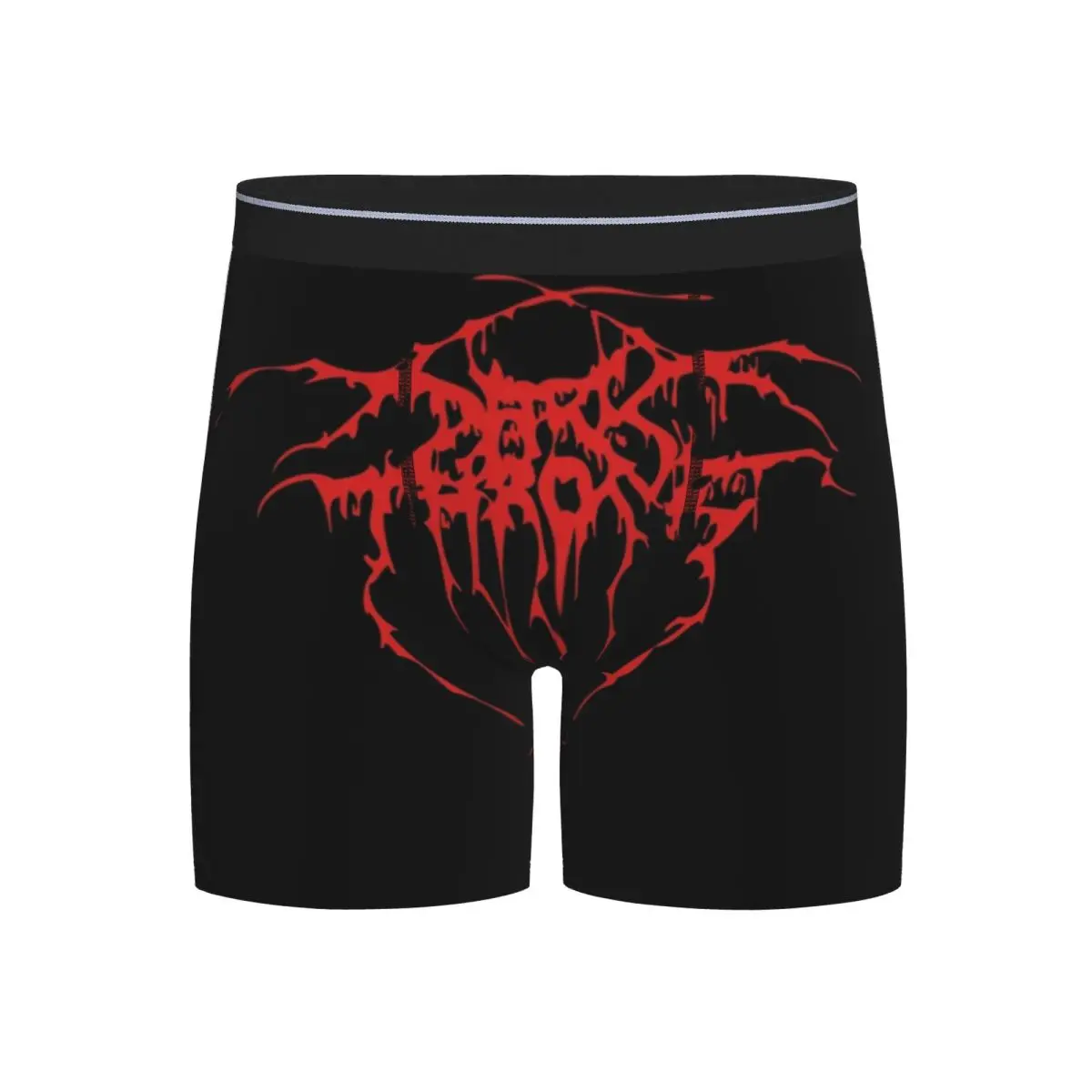 

Длинные трусы-боксеры, шорты Darkthrone, норвежские черные трусики с металлической лентой, мужское нижнее белье для мужчин, подарок бойфренду