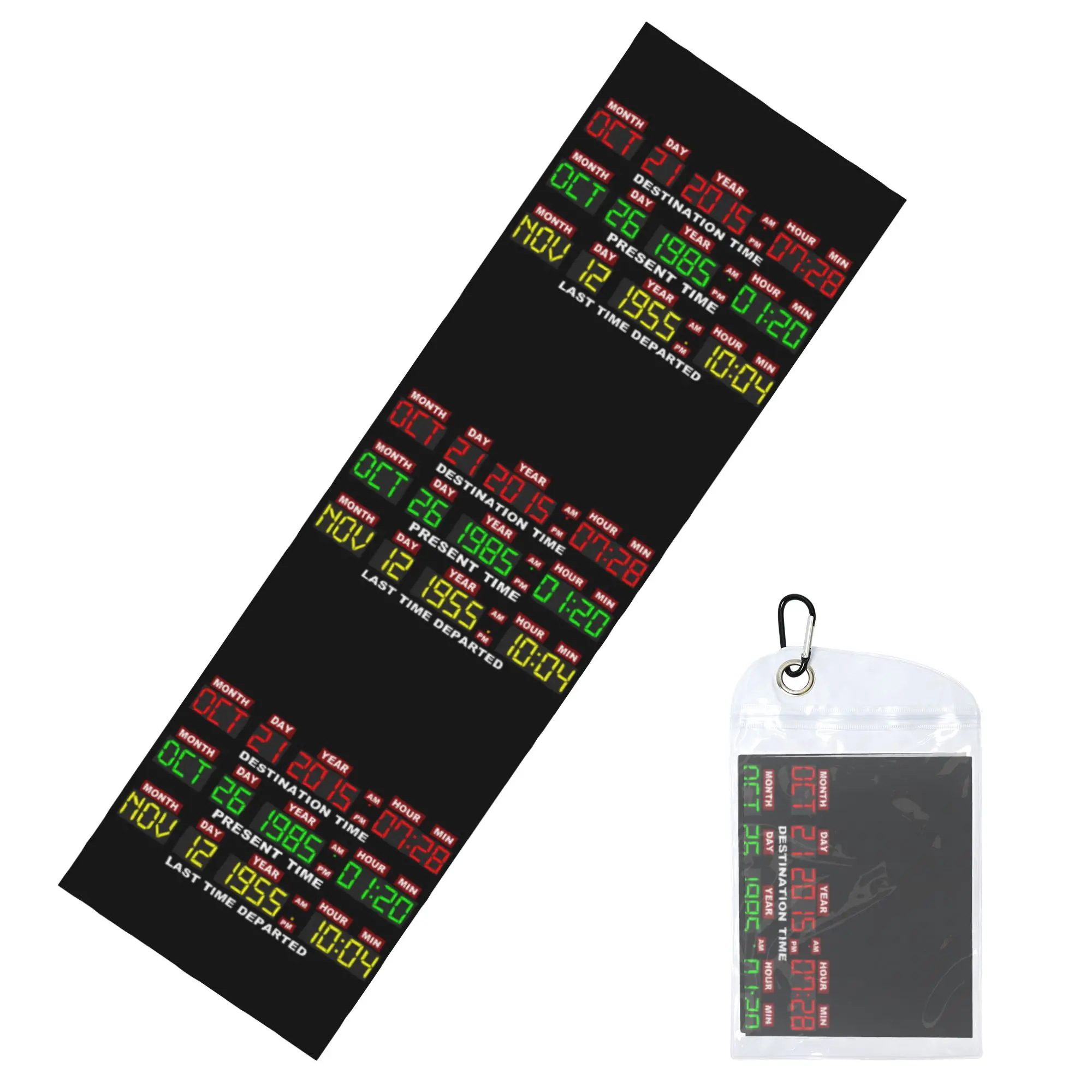 Time Circuits On Cold Exercise Towel Back To The Future Yoga And Fitness Running Activities Travelling Swimming Camping Towels
