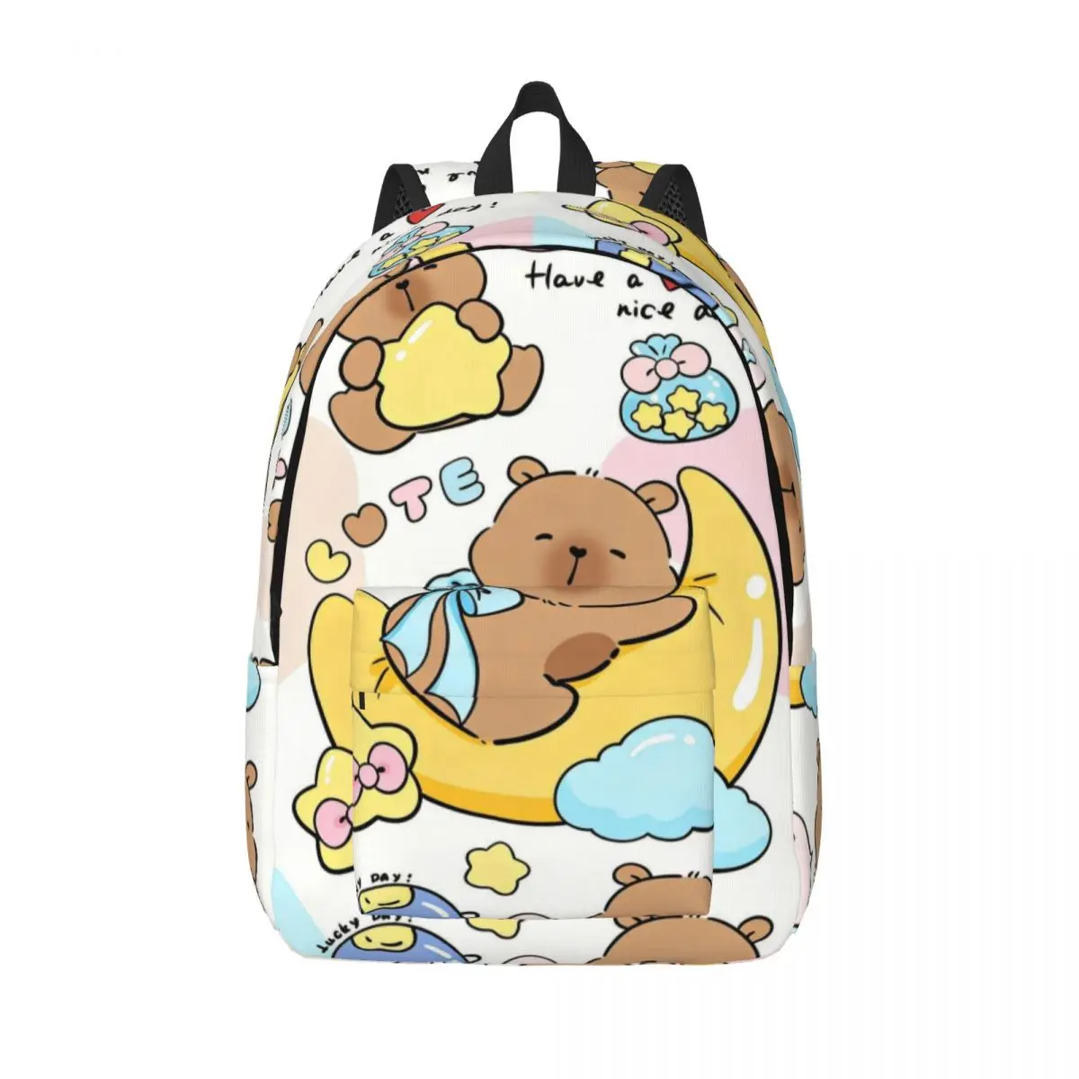 

Cute Capybara Baby Backpack for Men Women Teenage Student Business Daypack College Shoulder Bag Sports