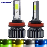 72W 16000LM Car Headlight H4 H7 H1 LED H11 H8 H9 H27 881 blue 6000K lemon green Auto fog Light H3 9005 HB3 9006 12V LED Bulb F2C