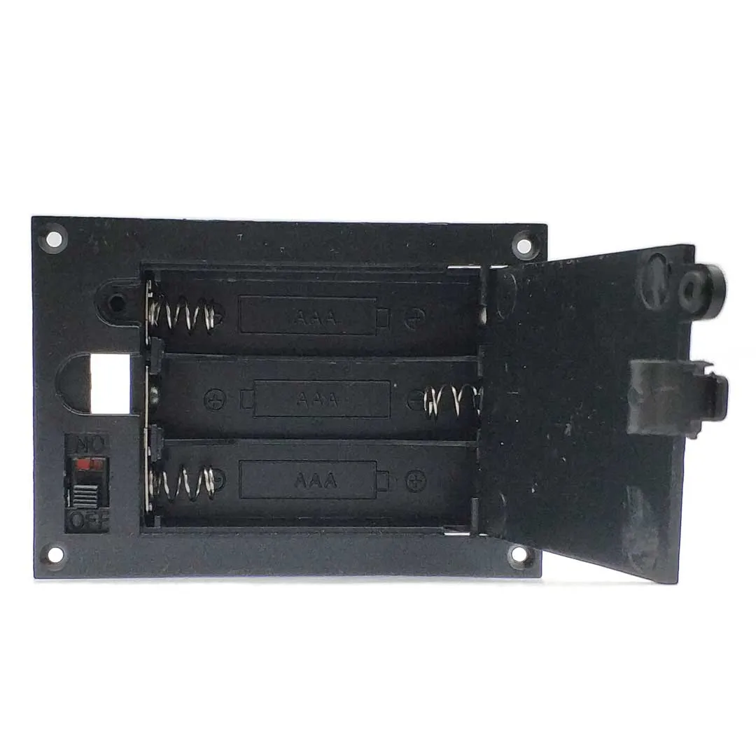 2x3x AAA Rechteckige Einbau-Batteriehalterung Aufbewahrungsbox mit Schalterabdeckung Batteriegehäuse aus Kunststoff Batterien nicht enthalten – Detail 6