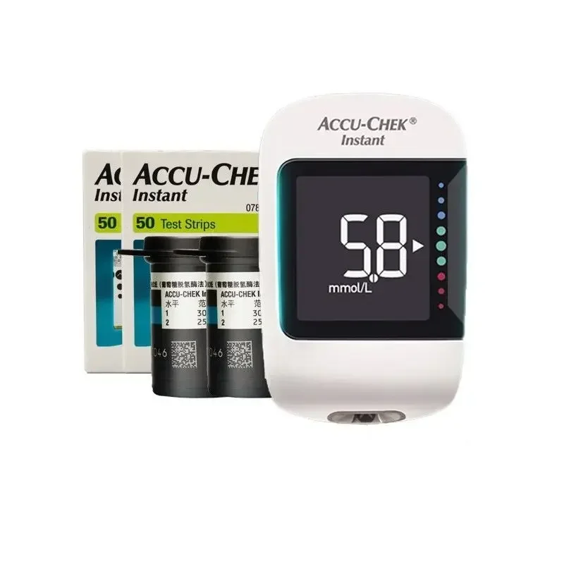 ACCU Chek Roche Anında S Diyabet Glikoz Accu Chek Glikoz Test Şeritleri Ücretsiz Kan Koleksiyonu İğne kan şekeri test makinesi