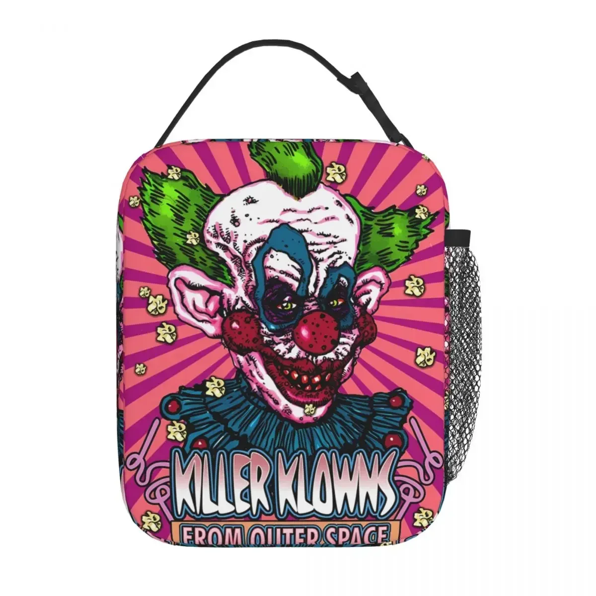 Killer Klowns From Outer Space Merch Lunch Bag for Student Film Lunch Box Picnic Portable Tote Food Bags Designer Cooler Bag