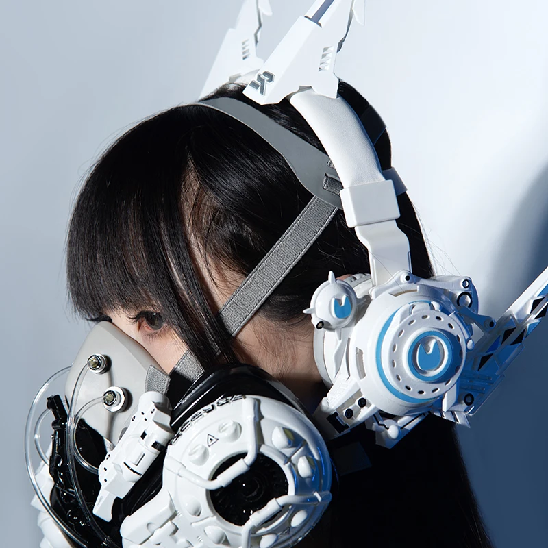 

Punk Headphone Ears Cosplay Prop Cyber Technological Punk Headset Mask Halloween Carnival Fancy Party Cosplay Props Xmas Gift