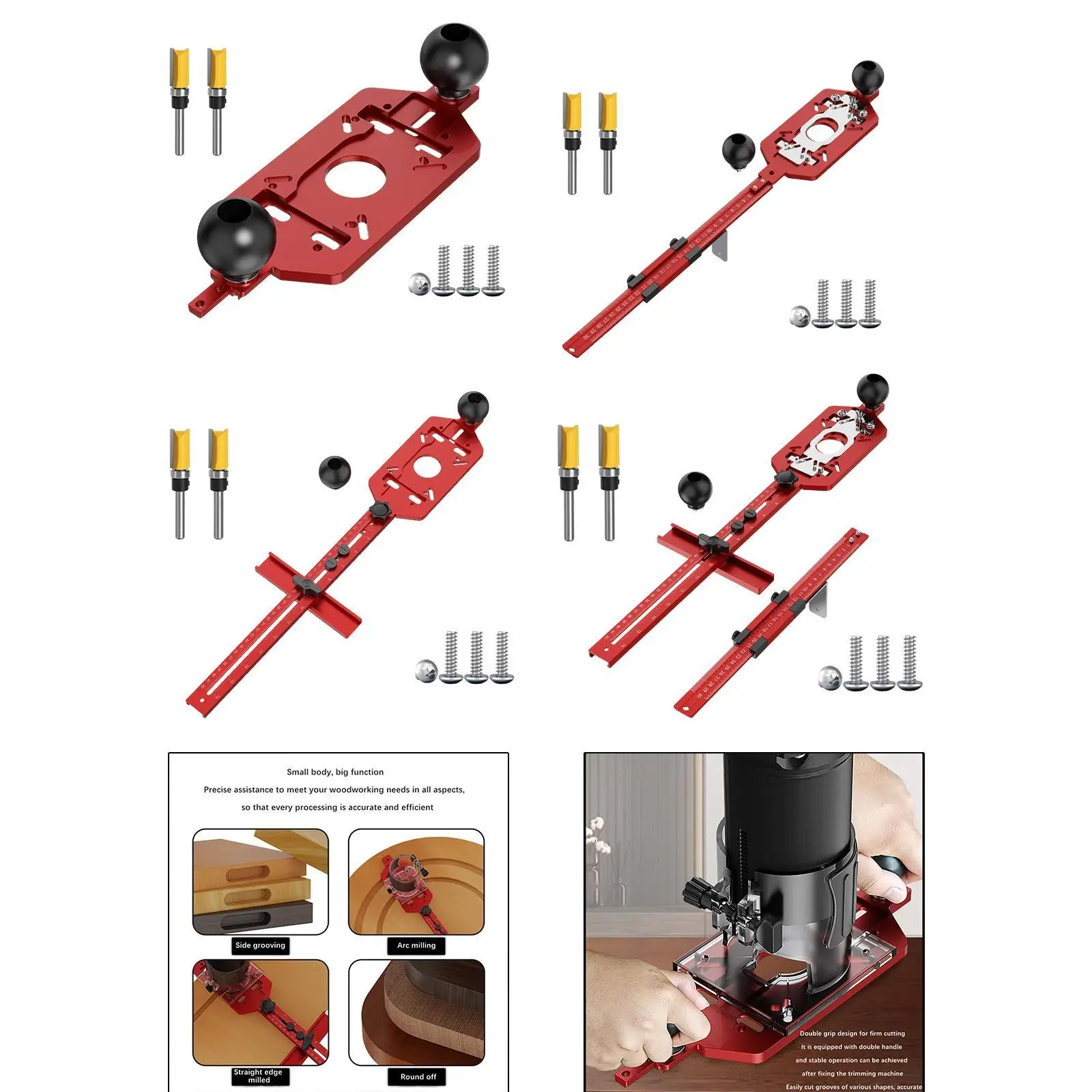 Router Milling Groove Bracket Adjustable Multipurpose Cabinet Hardware Jig