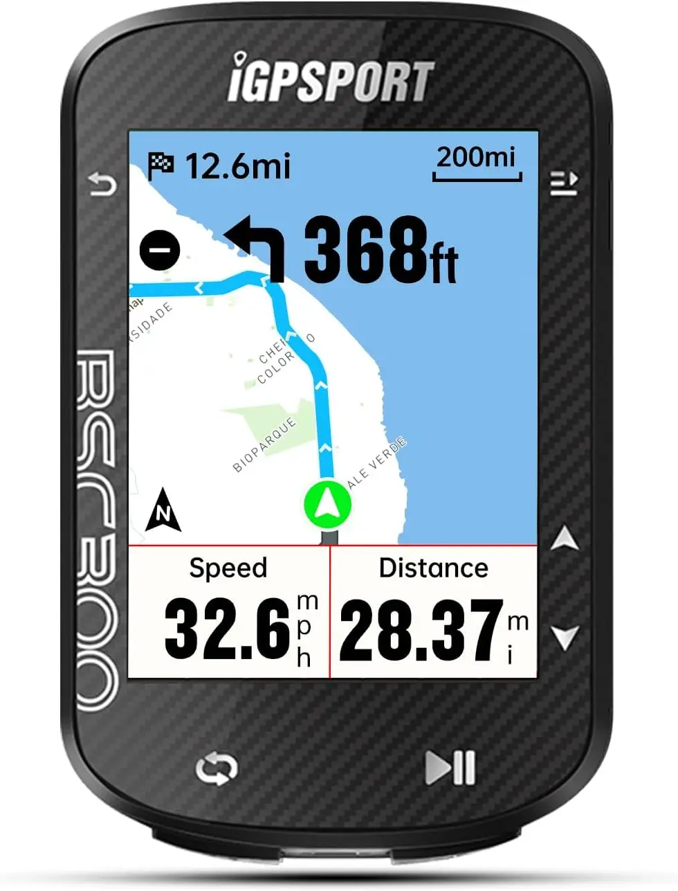 

Bike Computer, Offline MAP Navigation Off Course Warning 8GB Bluetooth ANT+ Wireless GPS Cycling Computer