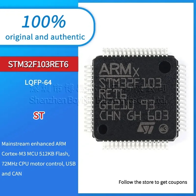 

Brand new original genuine STM32F103RET6 LQFP-64