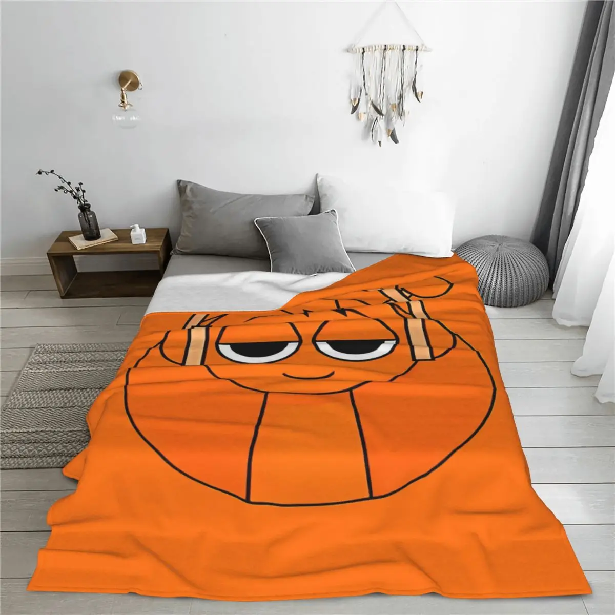 Sprunki Incredibox Oren Blanket Cartoon Anime Game Wool Awesome Soft Throw Blanket for Bedding Lounge Textile Decor