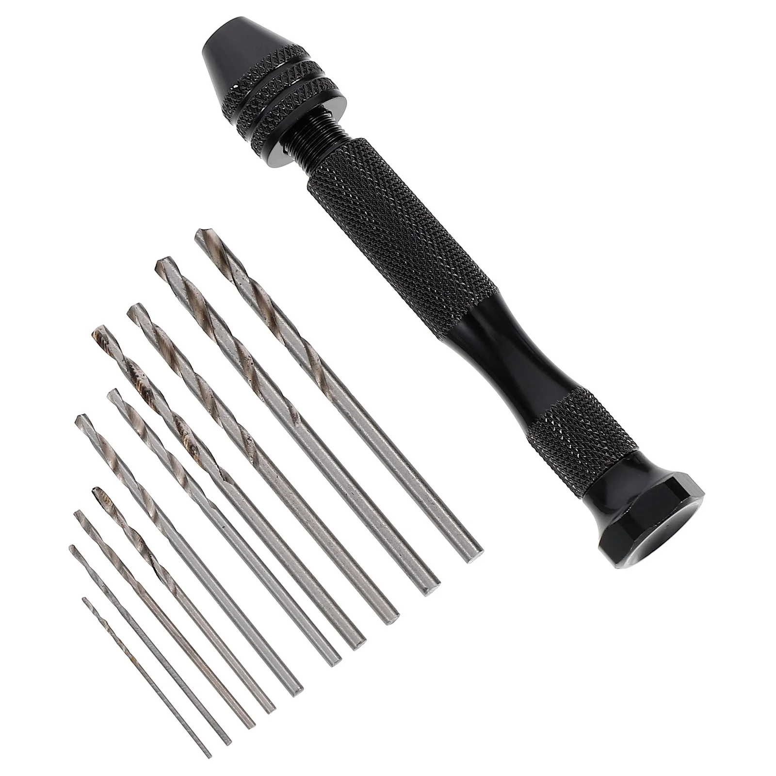 1Set Pin Vise Hand Drill Micro Mini Drill Bits Kit Precision Compact Rotary Tool for Manual Work DIY Tool Kit Hand Rotary Tools