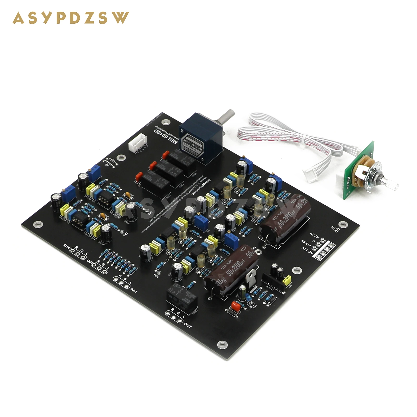 HIFI 6010D Stereo Single-ended preamplifier DIY Kit/Finished board Base on M-B-L 6010 Preamp circuit 3 Way in and 2 Way out