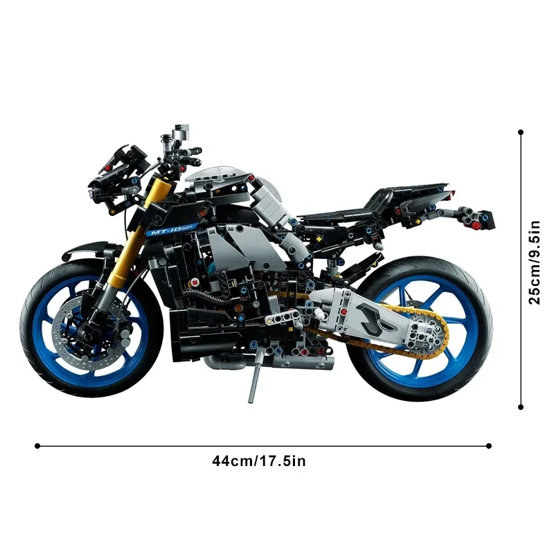 1478 قطعة التكنولوجيا 42159 MT-10SP MOC 42159 تجميعها دراجة نارية بنة عدة ، سرعة نموذج ألعاب الطوب وهدايا الأطفال