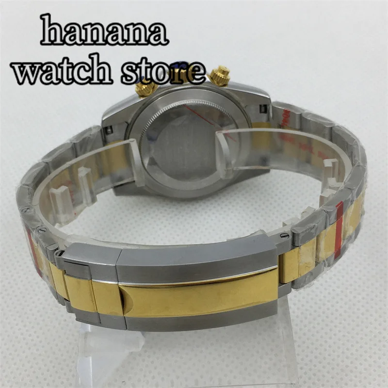 بليجر-ساعة رجالي كوارتز ران الثانية كرونوغراف ، فضي وذهبي ستانلس ستيل ، زجاج ياقوت ، VK63 ، 39 مللي متر