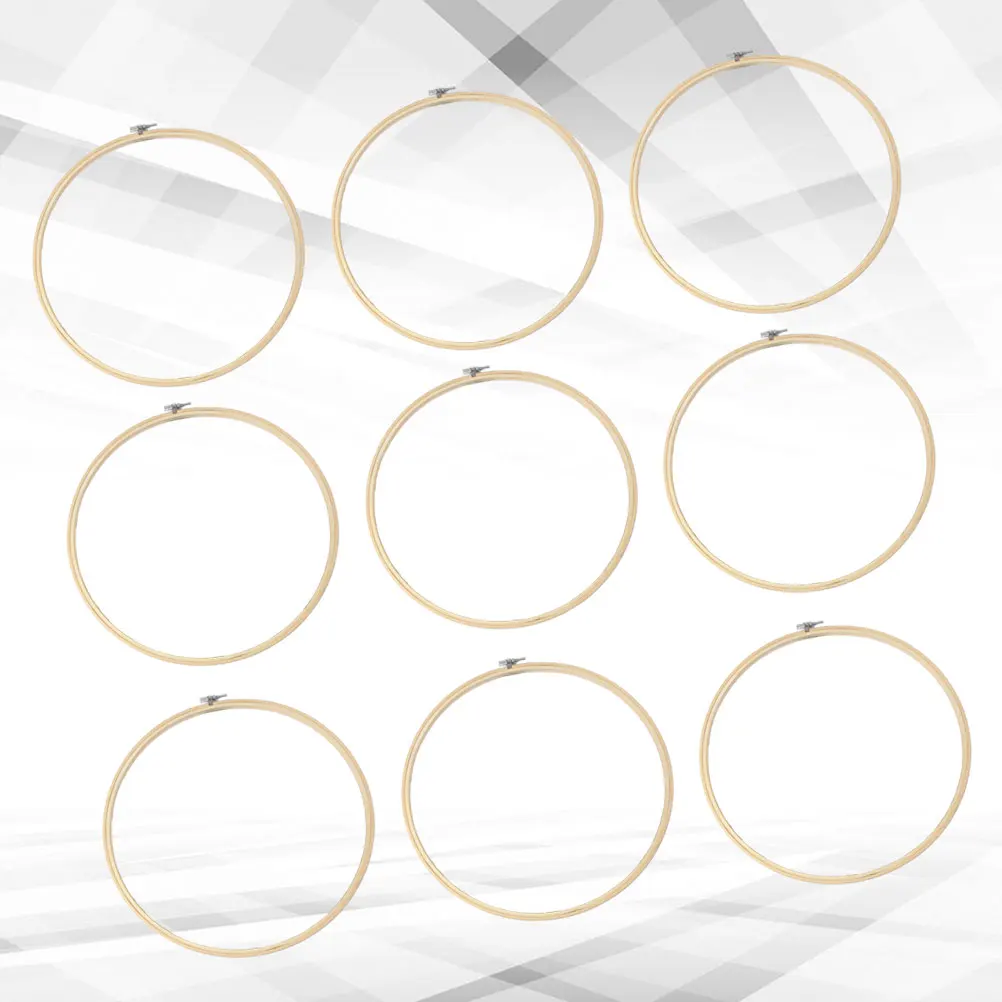

10Pcs Embroidery Hoop Bamboo Circle Frame 23cm DIY Craft Cross Stitch Needlework Tool for Sewing Decoration Embroidery Hoop