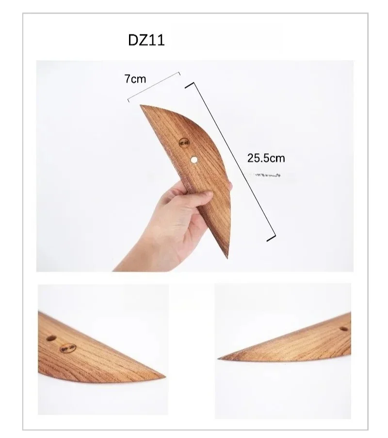 Massivholz-Schaber für Töpferarbeiten, Modellierwerkzeuge für DIY-Keramikkunst, Formgebung von Tonformen, Schüsseln, Teller, Modelliermesser – Detail 13