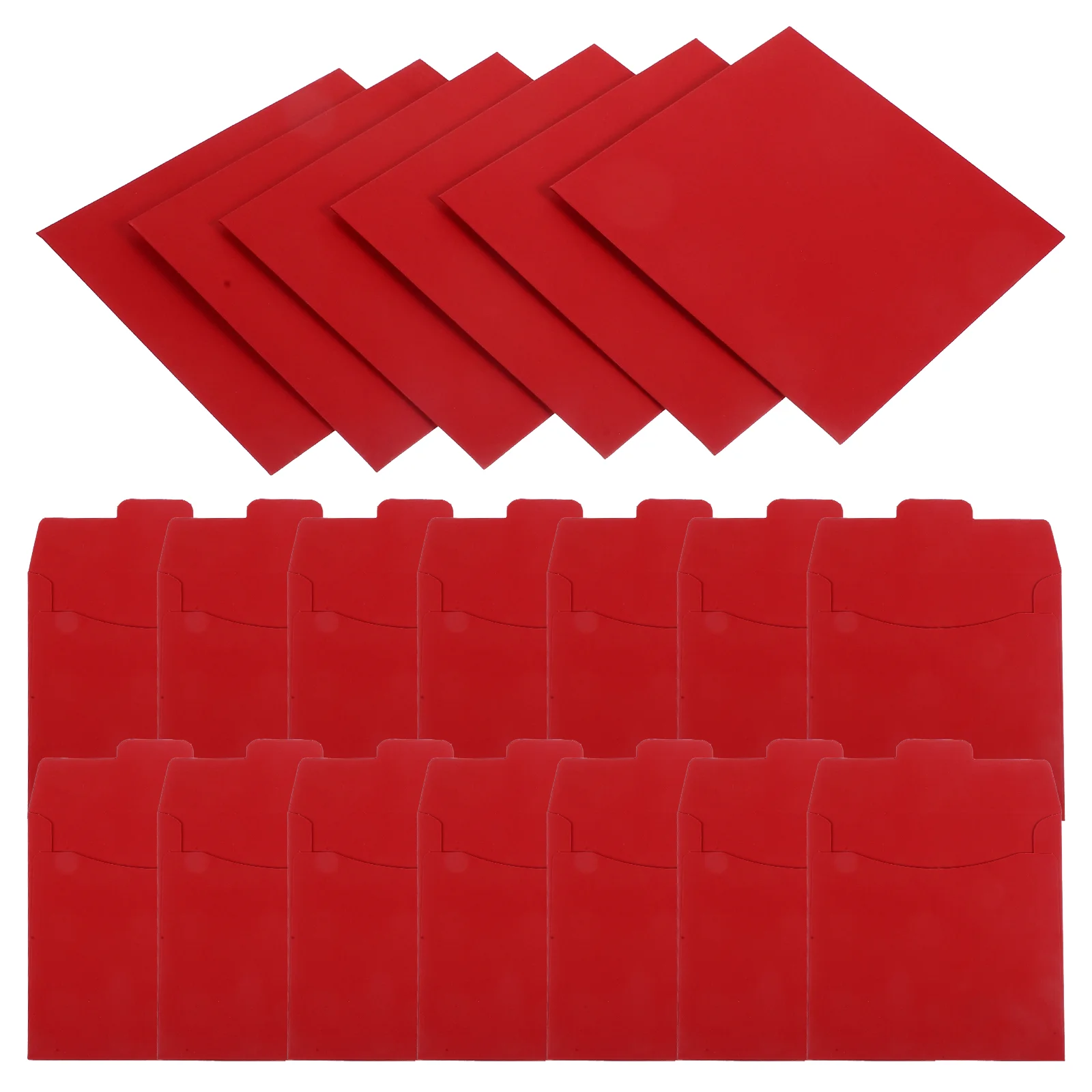 20 Pcs CD Blank Envelope Bag DVD Kraft Paper Packaging Wedding Photography Advertising Information (red) Sheets Sleeves