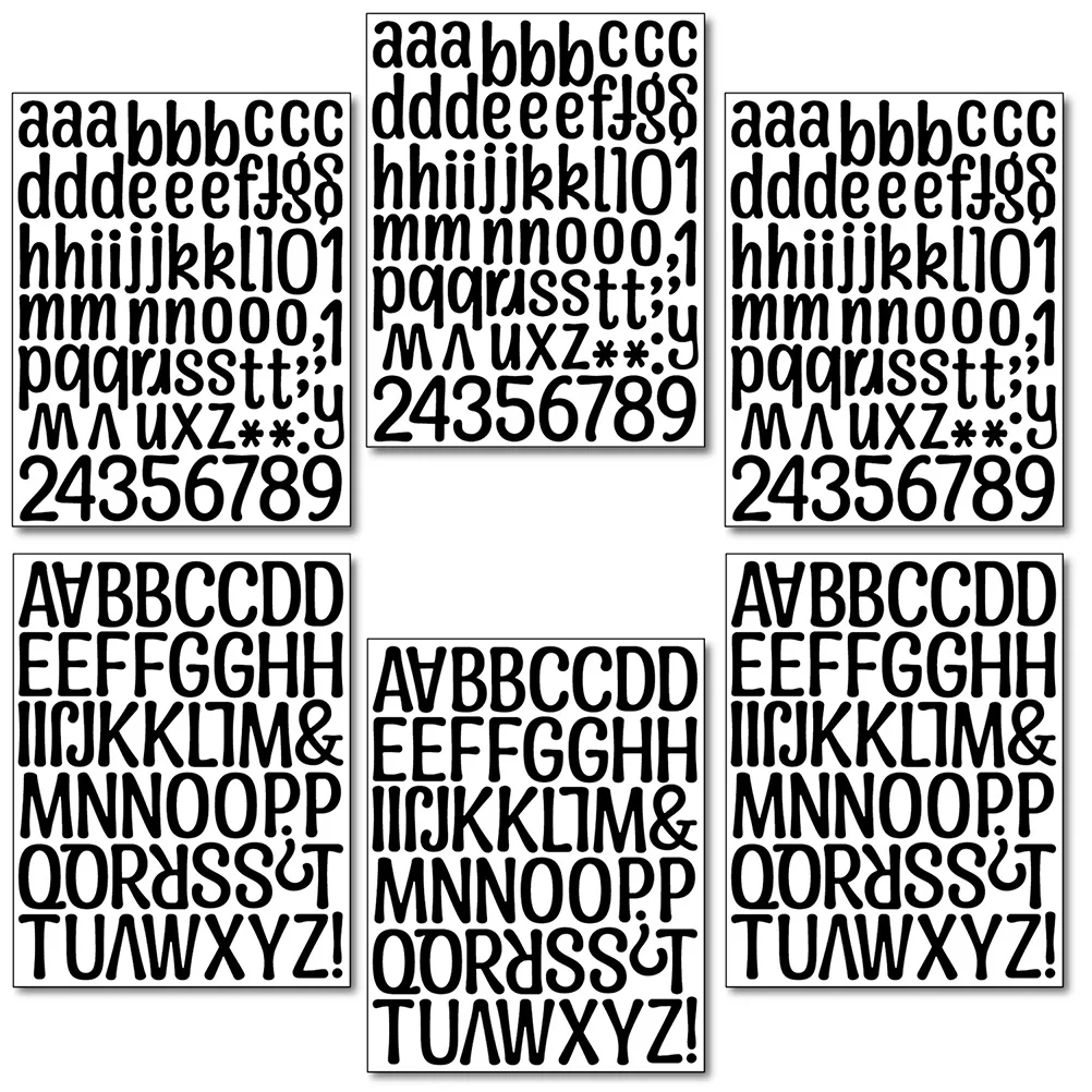 

6 Sheets Alphanumeric Stickers 2 Inch DIY Letter Decor Bedroom Wall Decal Alphabet Alphabet Wall Decal Numbers Kids Room
