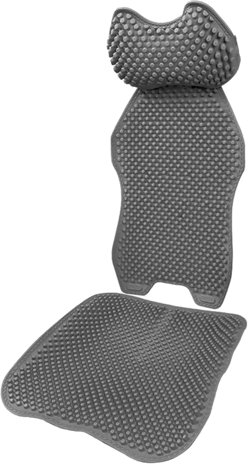 

Комплект охлаждающих чехлов на автомобильное сиденье с подушкой для шеи из пены с эффектом памяти, вентилируемой сеткой и противоскользящим основанием, серый