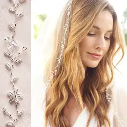 TOPQUEEN V127 velo da sposa bordo con strass veli da sposa perline di cristallo da sposa morbido bordo con perline a un livello veli da sposa