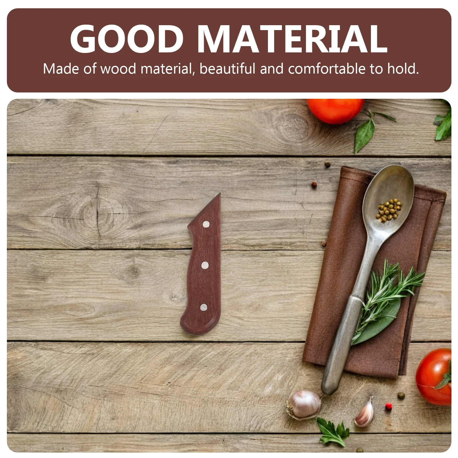 

1 set 1 Set Knife Handle Replacement For Kitchen Cutter, Wooden Grip, Non-Skid Ergonomic Design, Comfortable Diy Handle, Cutter