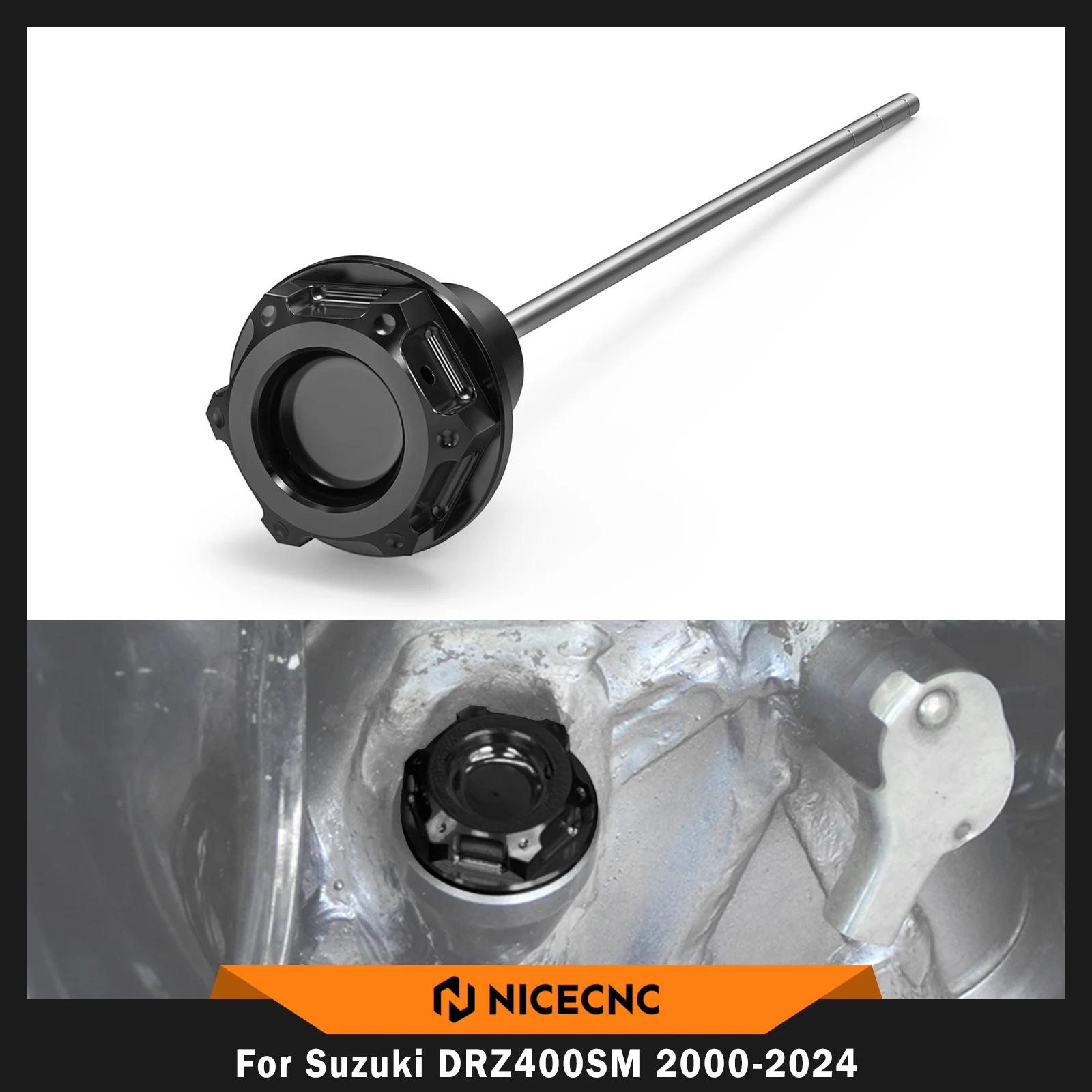

Для Suzuki DRZ400SM 2005-2024 DRZ400S DRZ400E DRZ400 2000-2024 щуп для измерения уровня моторного масла, пробка DR-Z 400SM 400S 400E 400