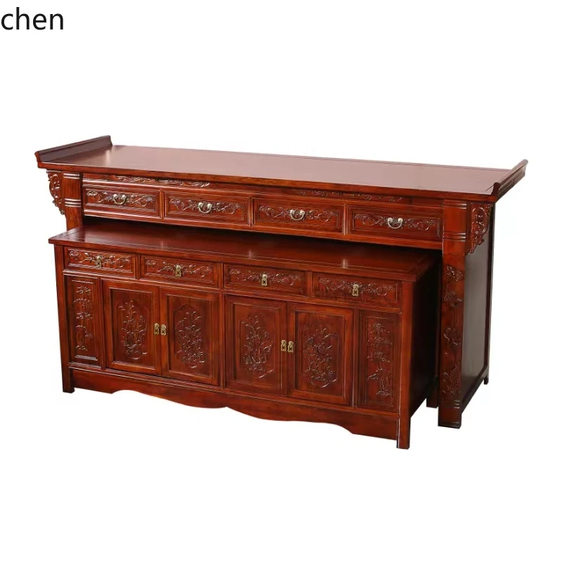 

YXY Offering Table Buddhist Table Household Solid Wood Offering Table Shentai God Cabinet Buddhist Cabinet Ancestral Hall