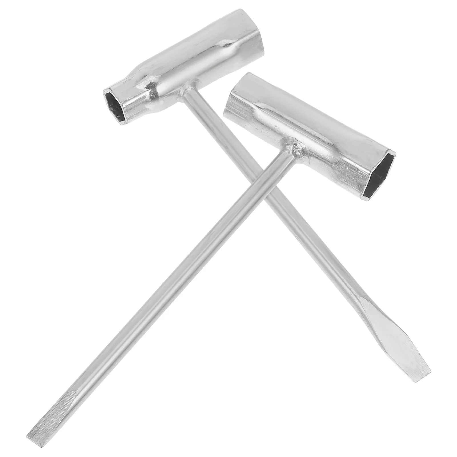

2pcs Set T-Wrench Adjustment Steel Socket For Spark Plug Lawn Mower Durable Replacement Bar Wrench Gas Accessories Logging Tools