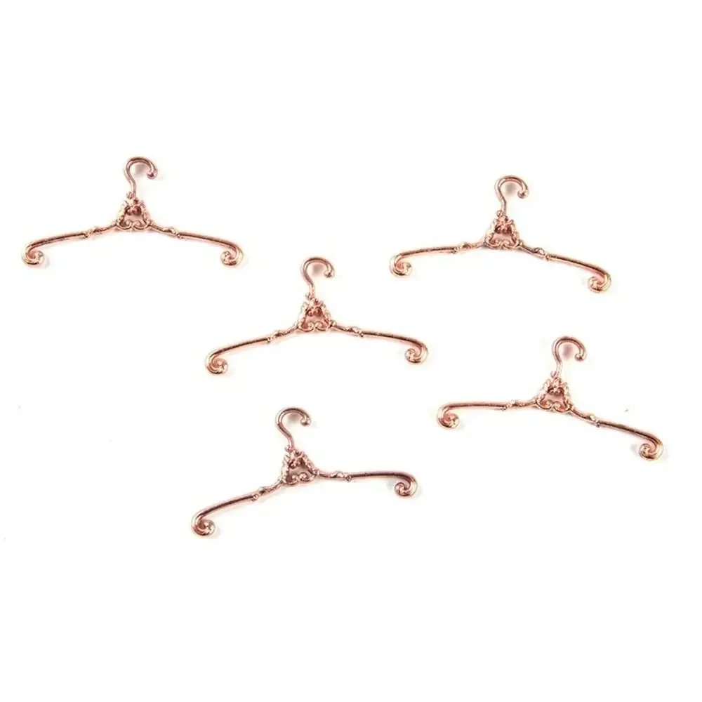 5Pcs Metal Clothes Hanger Retro Multi Functional Mini Coat Hanger Durable Windproof Clothes Rack Dress Pants Accessories