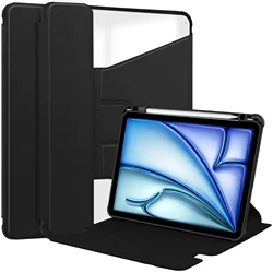 For Lenovo Xiaoxin Pad 2024 TB331FC/ Tab M11 Tablet Case 360 Rotation cover Acrylic stand with Pencil Holder Auto-sleep function