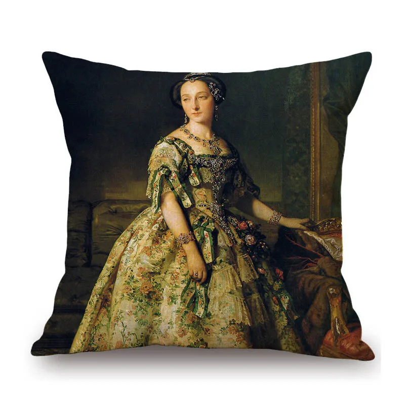 Spain Federico de Madrazo Isabella Princess Queen Duchess Madame Royal Portait Oil Painting Decorative Pillow Case Cushion Cover