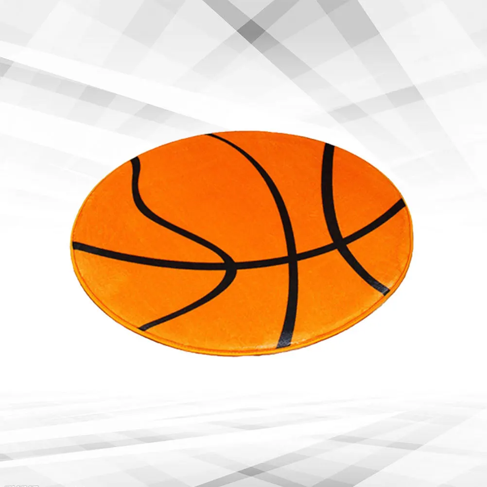 

1pc Basketball Pattern Comfortable Door Floor Mat Rug For Home Foot Pad Hotel Office Foot Pad Round Floor Mat Carpet