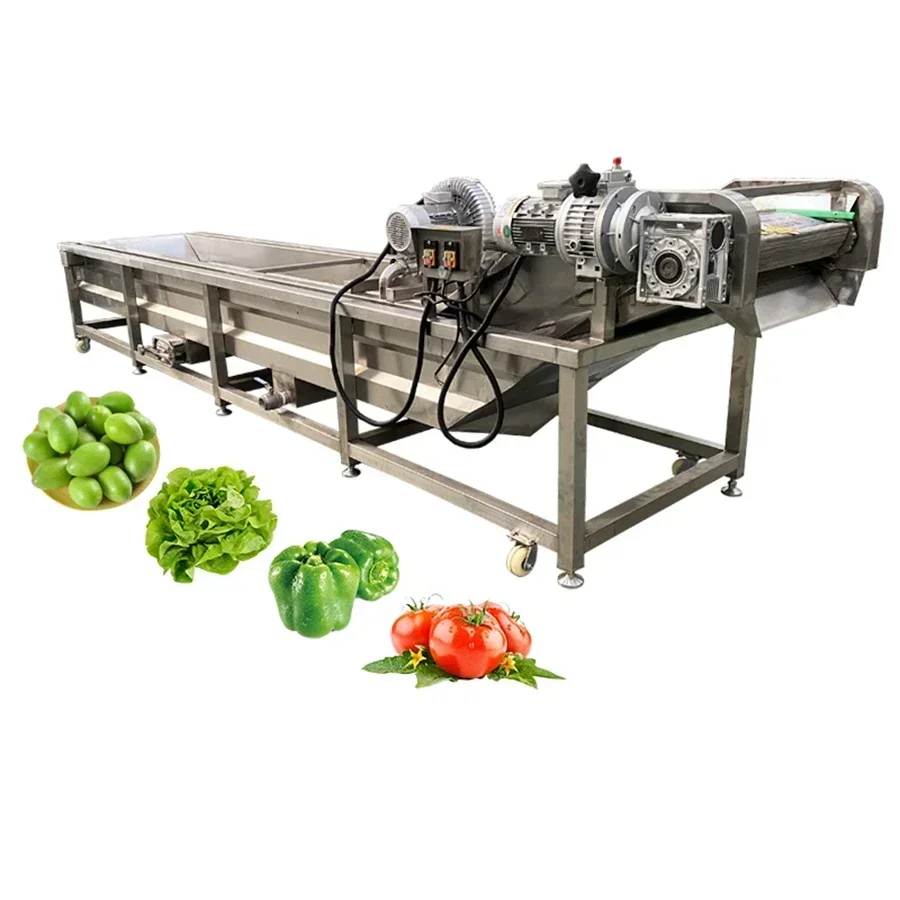 Commercial Industrial Bubble Fruit Avocado Mango Vegetable Potato Washing Machine/Frozen Vegetable Production Line