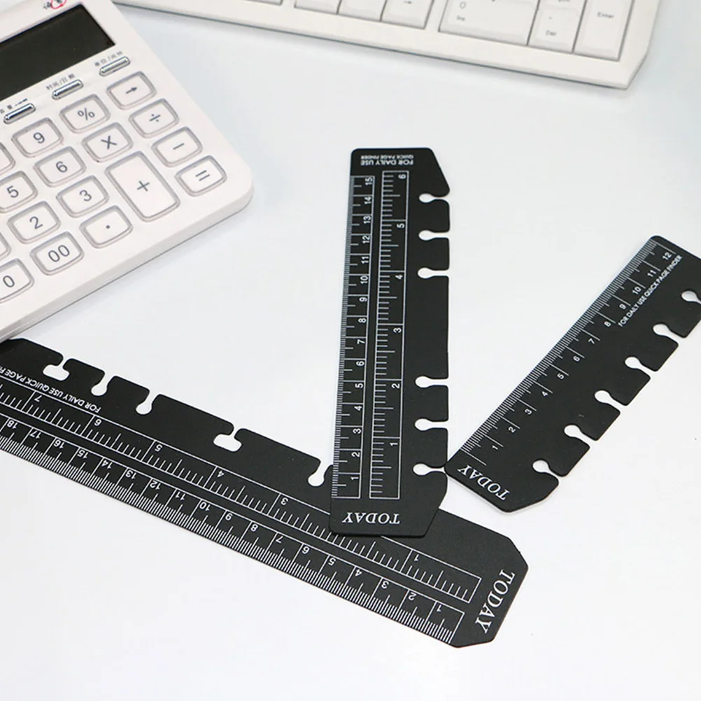 18Pcs Portable Page Ruler Exquisite Design Thin Light Book Accessory Household Bookmark Ruler Planner Bookmark